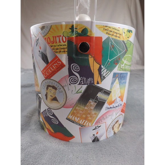 Retro Barware Ice Bucket Vintage 2003 New (other) Cocktails Multicolor Party Fun - Picture 8 of 16